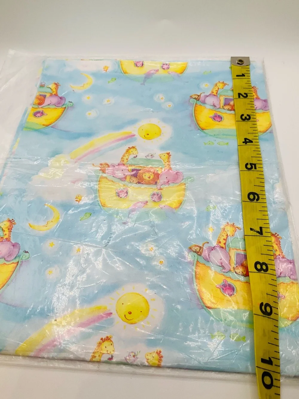🌼4/$10🌼 NIP Vintage American Greetings Pastel Baby Noah’s Ark Animal Gift Wrap